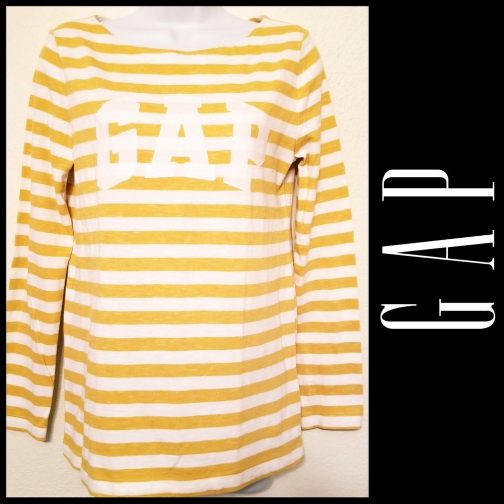 💛 GAP Yellow and White Longsleeve